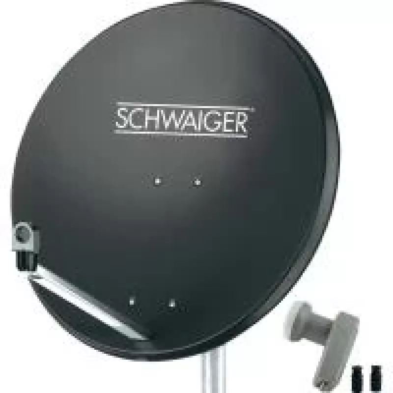 Palydovinė antena SCHWAIGER SPI9961SET2 80 cm su dvigubu LNB 2 dalyviams