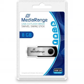 USB atmintinukas MediaRange 8 GB USB Type-A Micro-USB MR908