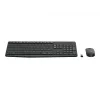 Logitech MK235 belaidžio klaviatūros ir pelės rinkinys, pilno dydžio, pilkas