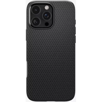 Spigen Liquid Air Matte dėklas, skirtas iPhone 16 Pro, juodas (ACS08117)