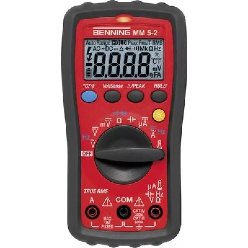 BENNING Multimetras 0,0001-600 V AC/DC 0,001-10A AC MM 5-2 (044071)