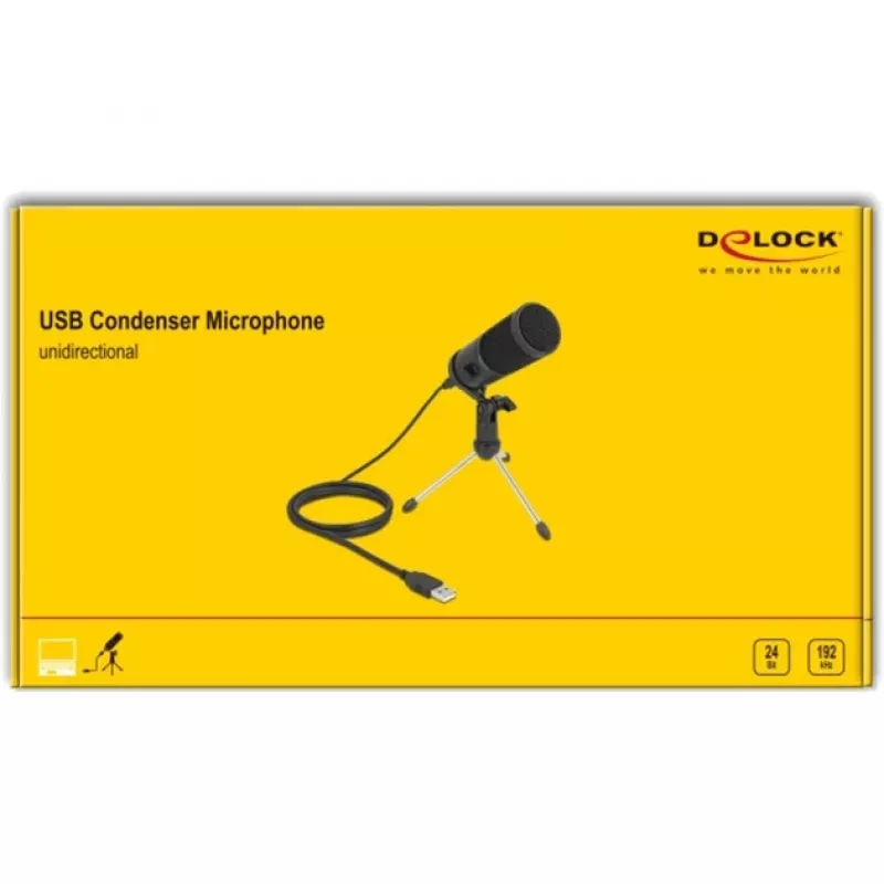 Delock - Mikrofonas - USB - Juodas (66832)