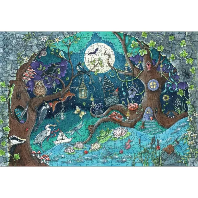 Medinė dėlionė „Fantazijų miškas“ (505 detalės)