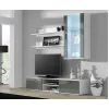 Cama TV stovas SOHO 180 baltas/pilkas blizgus