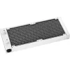 Skystas procesoriaus aušintuvas „DeepCool LQ240 White“ su 240 mm aliuminio radiatoriumi, 2x120 mm RGB ventiliatoriais, 41 cm vamzdeliais