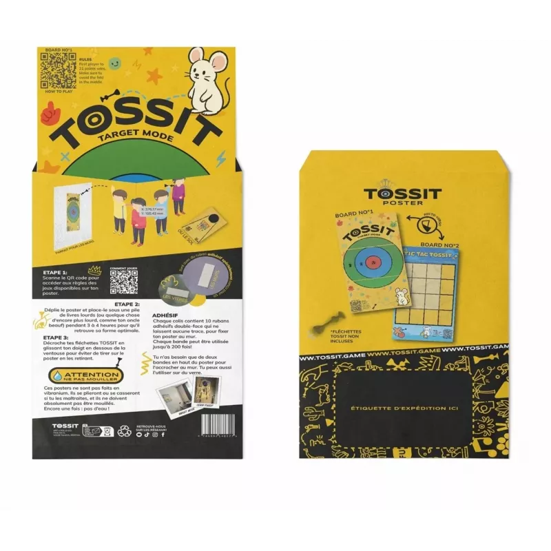 TOSSIT taikinio lenta – Taikinys ir „Tic-Tac-Toe“