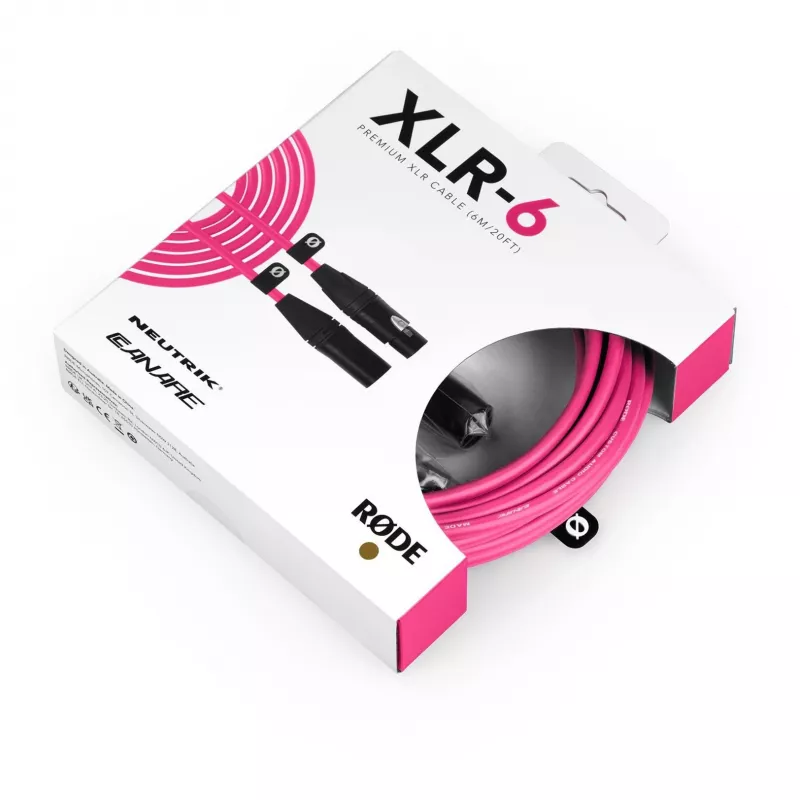 RØDE XLR-6 garso laidas 6 m rožinis