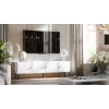 4D RTV spintelė PALAZZO BIS 201x40x60 baltas matinis