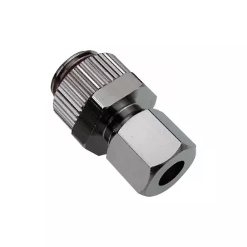 Suspaudimo jungtis variniams vamzdeliams, Koolance NZL-CU06 — 6 mm išoriniam skersmeniui prie G 1/4 inch BSPP sriegio, sidabrinė