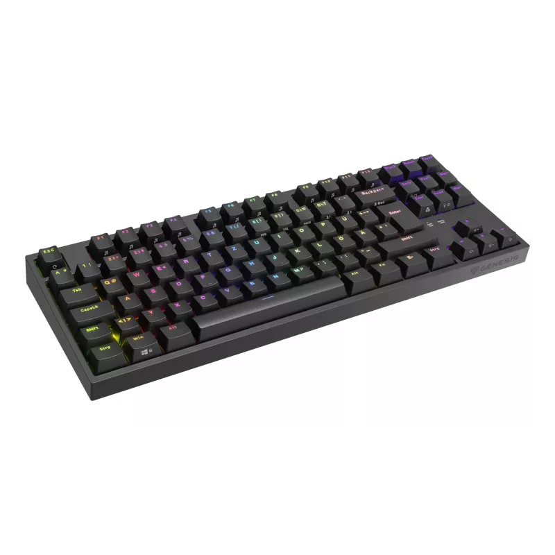 GENESIS Thor 404 TKL klaviatūra, skirta žaidimams, USB, QWERTZ, vokiška, juoda