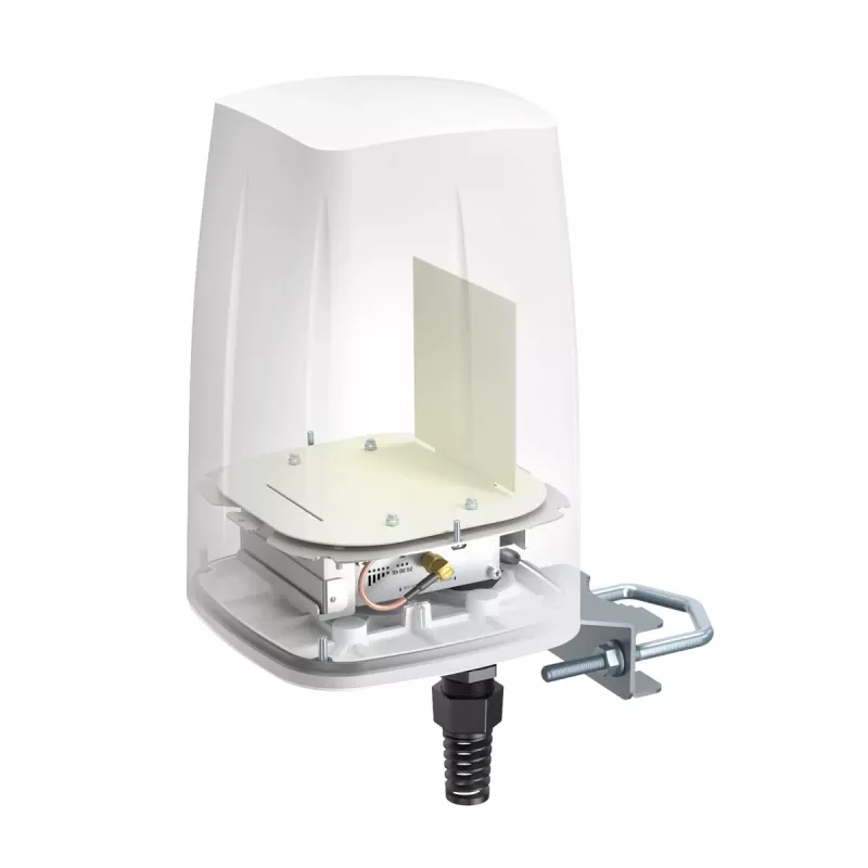 Įvairiakryptė tinklo antena QuWireless QuSpot A140S-A, PoE/LAN, 0,694–2,7 GHz, iki 4 dBi, balta