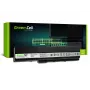 Baterija Green Cell AS02, skirta ASUS K52 serijai — Li‑Ion 4400 mAh, 11,1 V, 6 elementai, juoda
