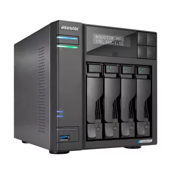 Asustor LOCKERSTOR 4 Gen2 (AS6704T) NAS stalinis kompiuteris Intel® Celeron® N N5105 4 GB DDR4 0 TB ADM juodos spalvos