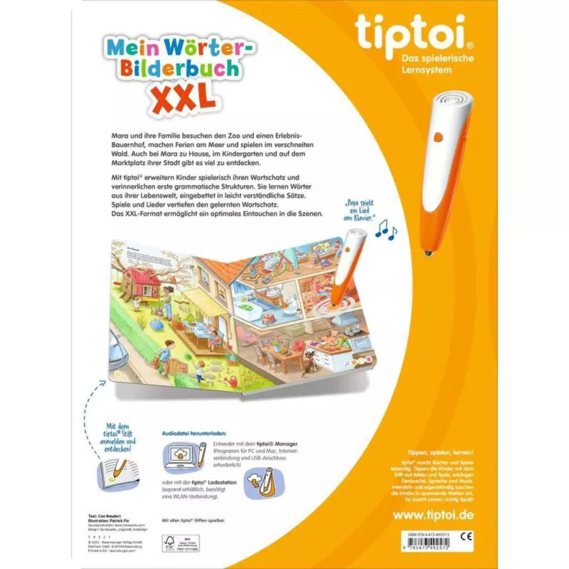 tiptoi Mano paveikslėlių žodynėlis XXL, mokomoji knyga
