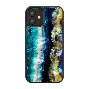 Apsauginis dėklas iKins, skirtas Apple iPhone 12 mini — purpurinio agato raštas