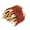 Dog chew Hilton Duck Wrap White Rawhide Stick 500 g — antienos skonio žalios odos dantų kramtukas, baltymai 60%