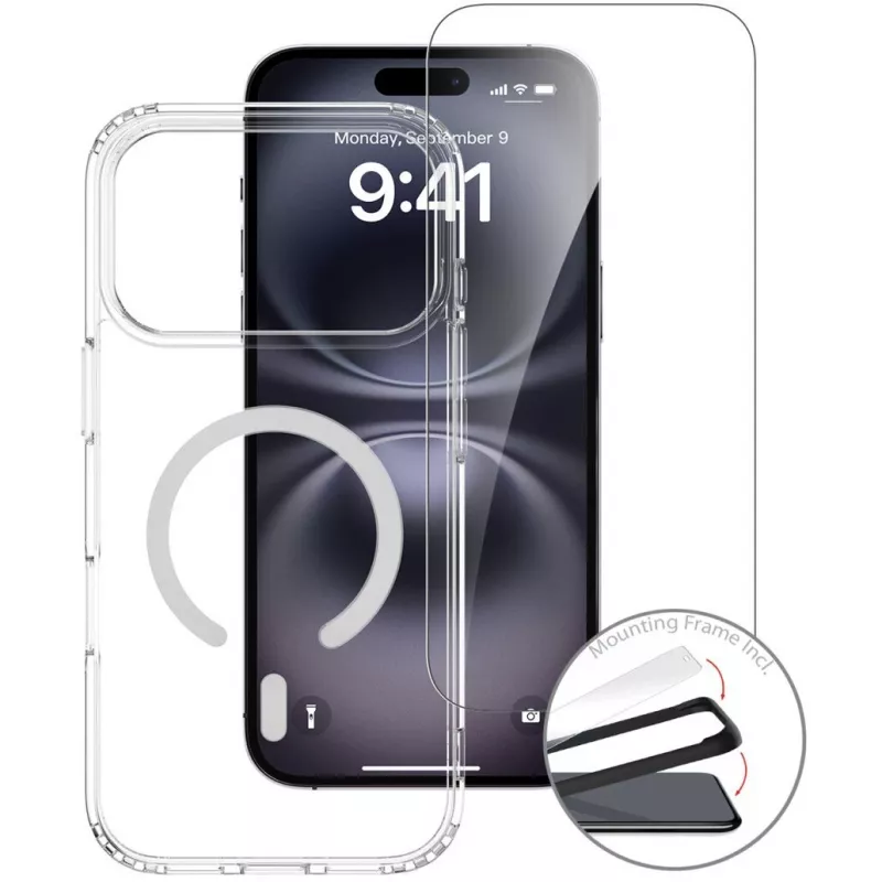 „Border Case 4smarts“ dėklas, skirtas „iPhone 17 Pro Max“ (17,5 cm), skaidrus