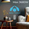 Maitinimo skirstytuvas MACLEAN MCE248 F/W — 3 kintamosios srovės lizdai (1×16A, 2×6A) + 4×USB (2×A, 2×C PD 20W), EU kištukas, baltas