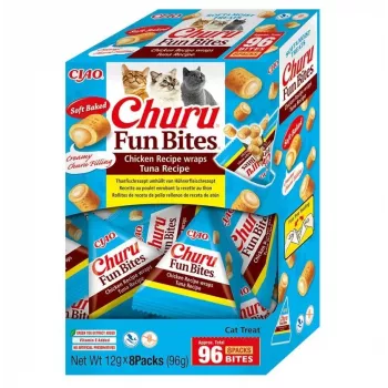 INABA Churu Fun Bites vištiena ir tunas – skanėstai katėms – 8x12g