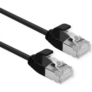 Roline Green - Patch-kabelis - RJ-45 (M) to RJ-45 (M) - 0,3 m - U/FTP - CAT 6a - Halogen-Free, Moulded, Snagless, Stranded - Juoda