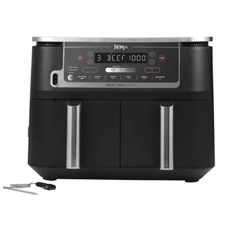Ninja AF451EU gruzdintuvė Viena 9,5 L 2470 W Karšto oro gruzdintuvė Juoda