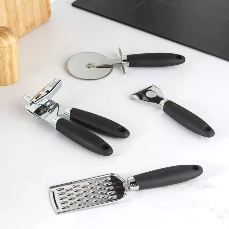 Virtuvinių įrankių rinkinys Russell Hobbs Venus Collection 4 vnt. juoda