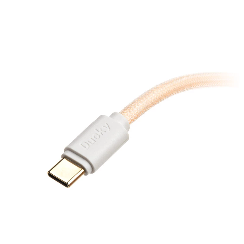 Ducky Premicord Cotton Candy suvyniotas laidas, USB Type-C į Type-A - 1.8m