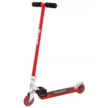 Paspirtukas Razor S Kids — metalinis rėmas, vaikams nuo 5 metų, juoda/raudona, 2,43 kg, matmenys 595×155×115 mm