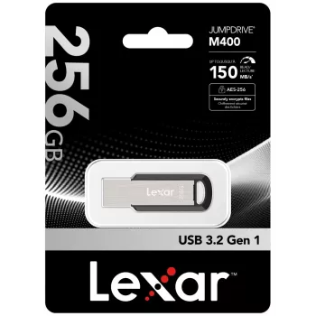 “Lexar JumpDrive M400” USB atmintukas 256 GB USB Type-A 3.2 Gen 1 (3.1 Gen 1) Sidabrinis
