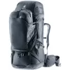 Keleivinė kuprinė DEUTER Voyager 60+10 SL juoda — 60+10 l talpa, SL moteriškas pritaikymas
