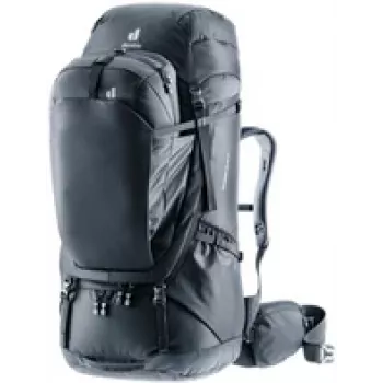 Keleivinė kuprinė DEUTER Voyager 60+10 SL juoda — 60+10 l talpa, SL moteriškas pritaikymas