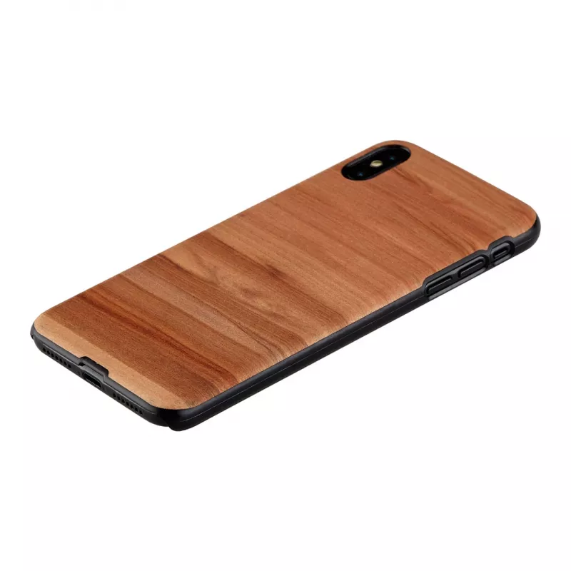 man and wood išmaniojo telefono dėklas, skirtas iPhone XS Max — juodas kapučino spalvos apsauginis užvalkalas