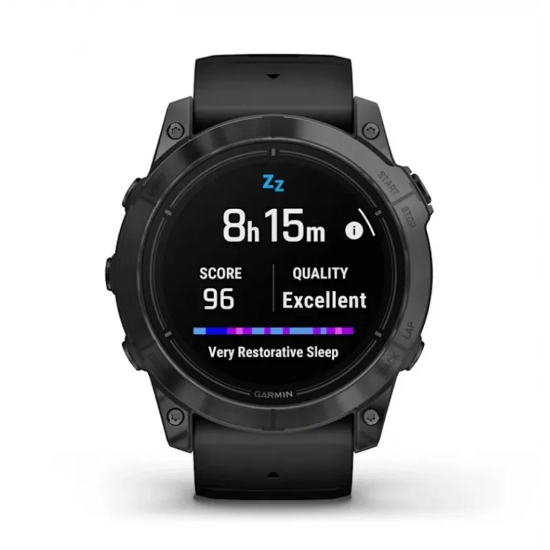 Išmanusis laikrodis GARMIN epix Pro (Gen 2) — 1,4 colio AMOLED 454×454, 32 GB, GPS, Wi‑Fi, Bluetooth, 51 mm korpusas, 98 g, juodas silikonas