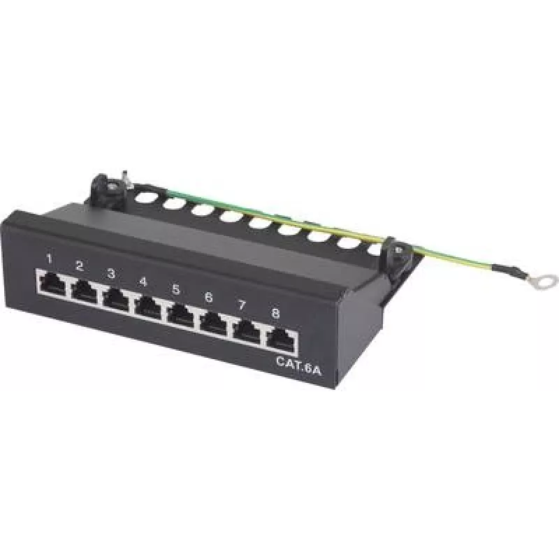 Renkforce 8 prievadų tinklo pataisymo dėžutė 25,4 cm (10) CAT 6a 1 HE (RF-3353156)