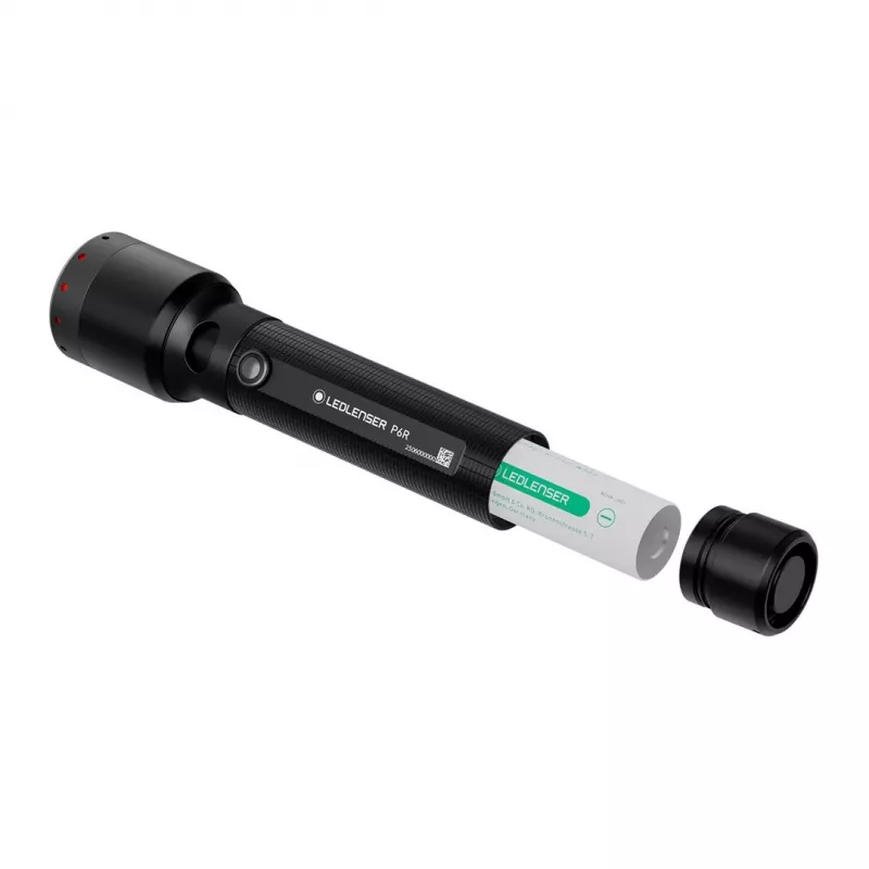 Ledlenser P6R Juodas rankinis žibintuvėlis LED