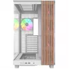 PC korpusas Thermaltake View 380 XL WS ARGB Snow White — Midi Tower, ATX palaikymas, su langu