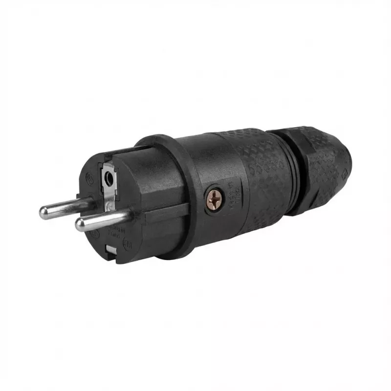 ABL 100000068 profesionalus kištukas SCHUKO & fr-be Elamid-2K juodas sv IP54 (100000068)