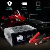 Baterijų įkroviklis QOLTEC 52514 — 12V/24V, 25A, AGM/GEL/SLA baterijoms su LCD ekranu