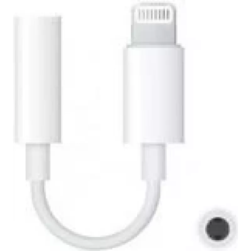 jungčių adapteris CoreParts MSPP74280 Lightning į 3,5 mm garso, balta