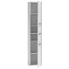 Vonios spintelė top e shop S33 BIEL — laisvai pastatoma, balta, 6 lentynos, 300×300×1700 mm