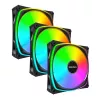 MONTECH AX120 PRO juoda 120mm ARGB 3 vnt. rinkinys