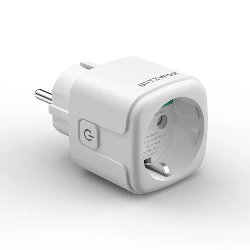Išmanusis lizdas BlitzWolf BW-SHP15 ZigBee 3680W — į sieną montuojamas Wi‑Fi/ ZigBee suderinamas maitinimo lizdas