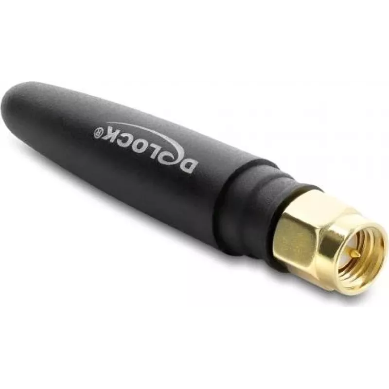 DELOCK LTE antena SMA kištukas 1.82 dBi įvairiakryptė fiksuota juoda