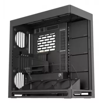 HAVN HS 420 VGPU PC korpusas, Midi-Tower, E-ATX, grūdintas stiklas, PCIe 5.0 Riser kabelis - juodas