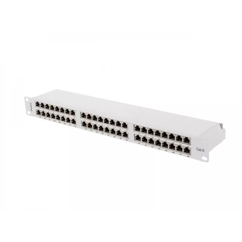 Pataisų skydas LANBERG PPS6-1048-S 48 prievadų 1U 19 colių Cat6 FTP ekranuotas