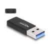 DeLOCK 60001 kabelio lyčių keitiklis USB A USB C juodas