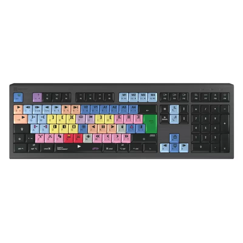 Logickeyboard LKB-MCOM4-A2M-UK Klaviatūra USB QWERTY Anglų Juoda (LKB-MCOM4-A2M-UK)