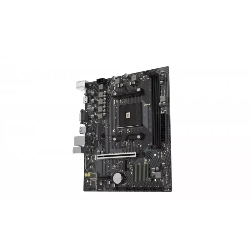 Micro ATX pagrindinė plokštė Sapphire A520M-E, skirta Socket AM4, AMD A520 mikroschemų rinkiniui, 2x DDR4 DIMM, max 64 GB, PCIe 3.0 x16/x1, SATA III, Gigabit LAN
