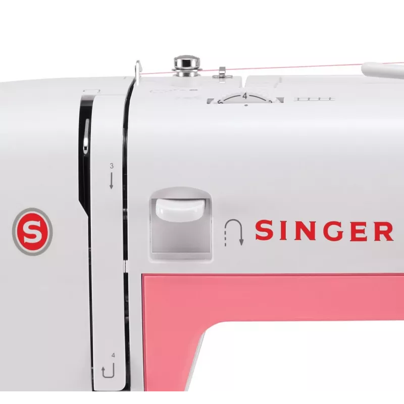 SINGER automatinė siuvimo mašina SIMPLE 3210 — elektrinė, 68 siūlių, 4 žingsnių kilputė, laisva rankovė, 5,5 kg