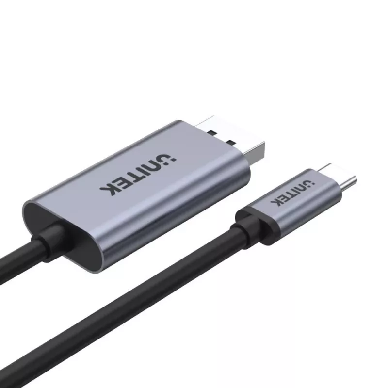 UNITEK V1409A kabelio lyties keitiklis USB-C DisplayPort Juoda, Pilka